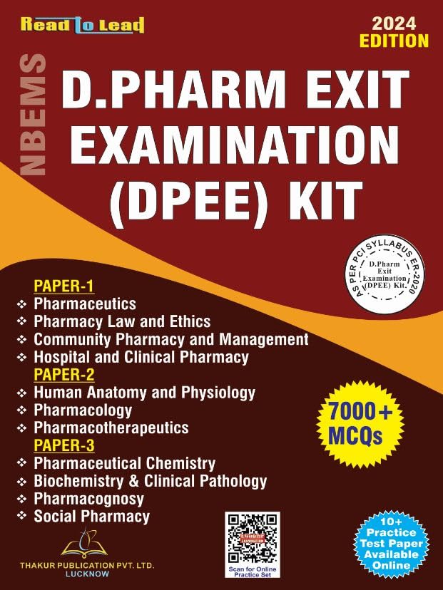 All India D.Pharm Exit Exam Book Kit English According PCI syllabus By Thakur Publication 2024 Edition MCQ WITH Theory book All India D.Pharm Exit Exam Book Kit English According PCI syllabus By Thakur Publication 2024 Edition MCQ WITH Theory book