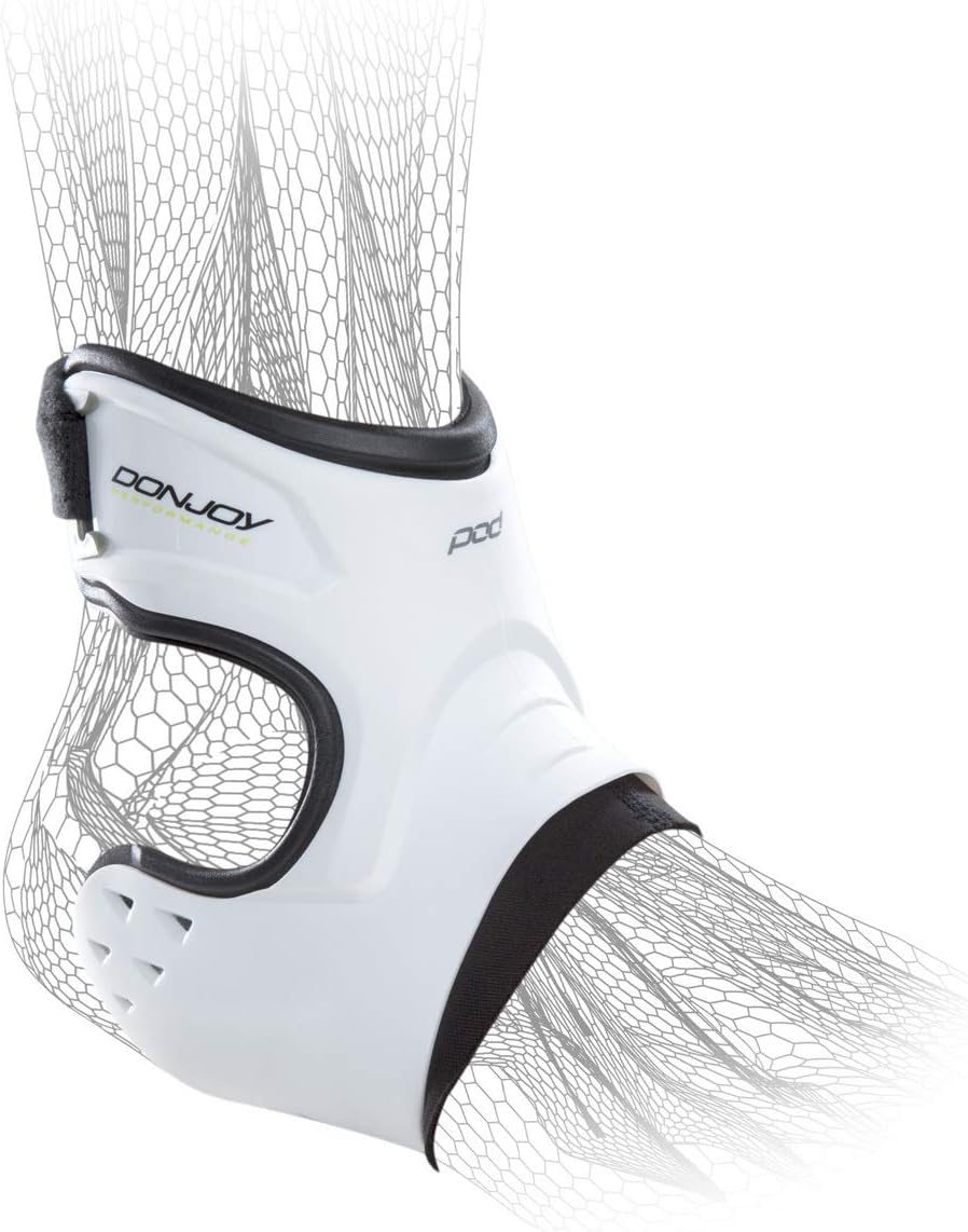 DonJoy Performance POD Ankle Brace Pair - Right and Left - White - Medium - Value Bundle
