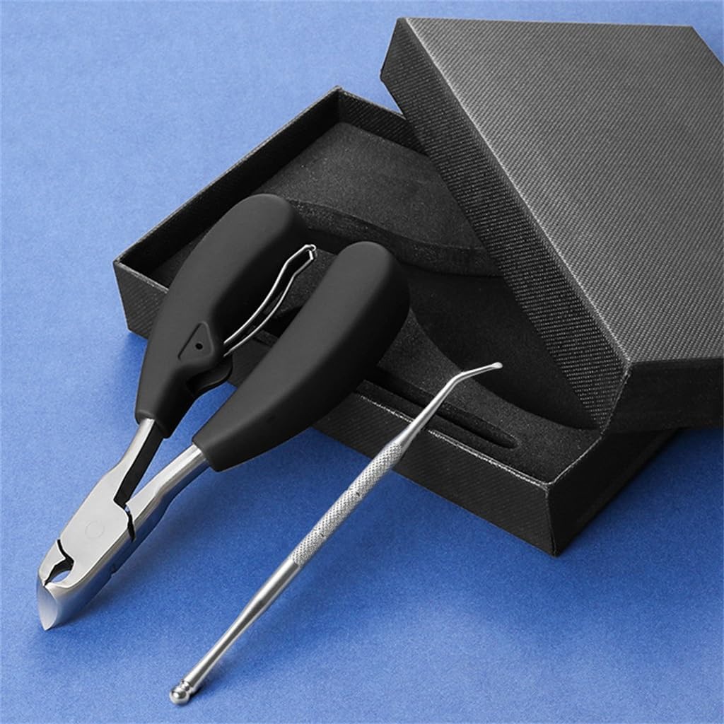 XSDIAQG 爪トリミングツール爪溝タイマイペンチトリミング厚い爪ピンセット爪切りステンレス鋼角質ペンチ