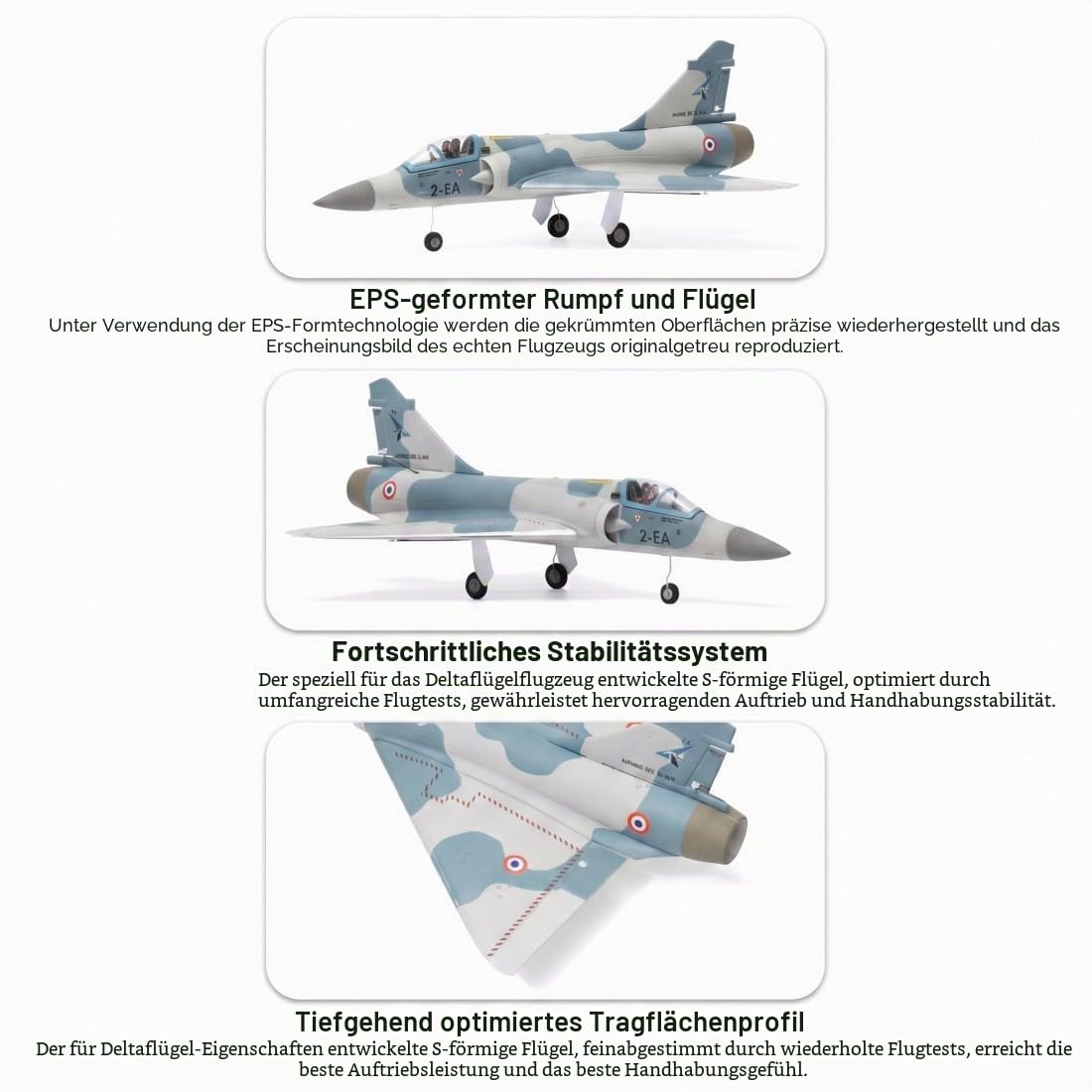 MinimumRC Phantom 2000 30 Mm EDF RC Jet Flugzeug Modell, 4CH Kampfflugzeug Mit Brushless Motor Gyro Stabilisierung Und Deltaflügel Modellflugzeug Für Erwachsene– Gas Links / 3 Akkus