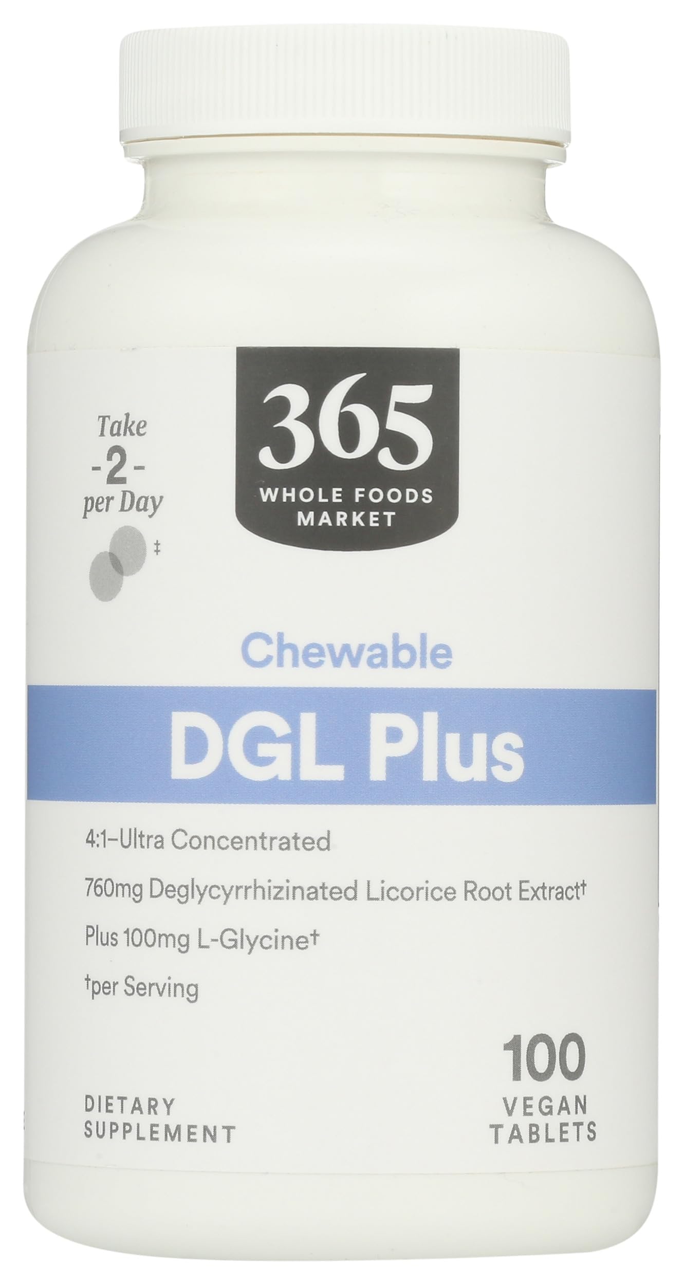 365 by Whole Foods Market, DGL Plus Chewable Tablets, 100 Tablets