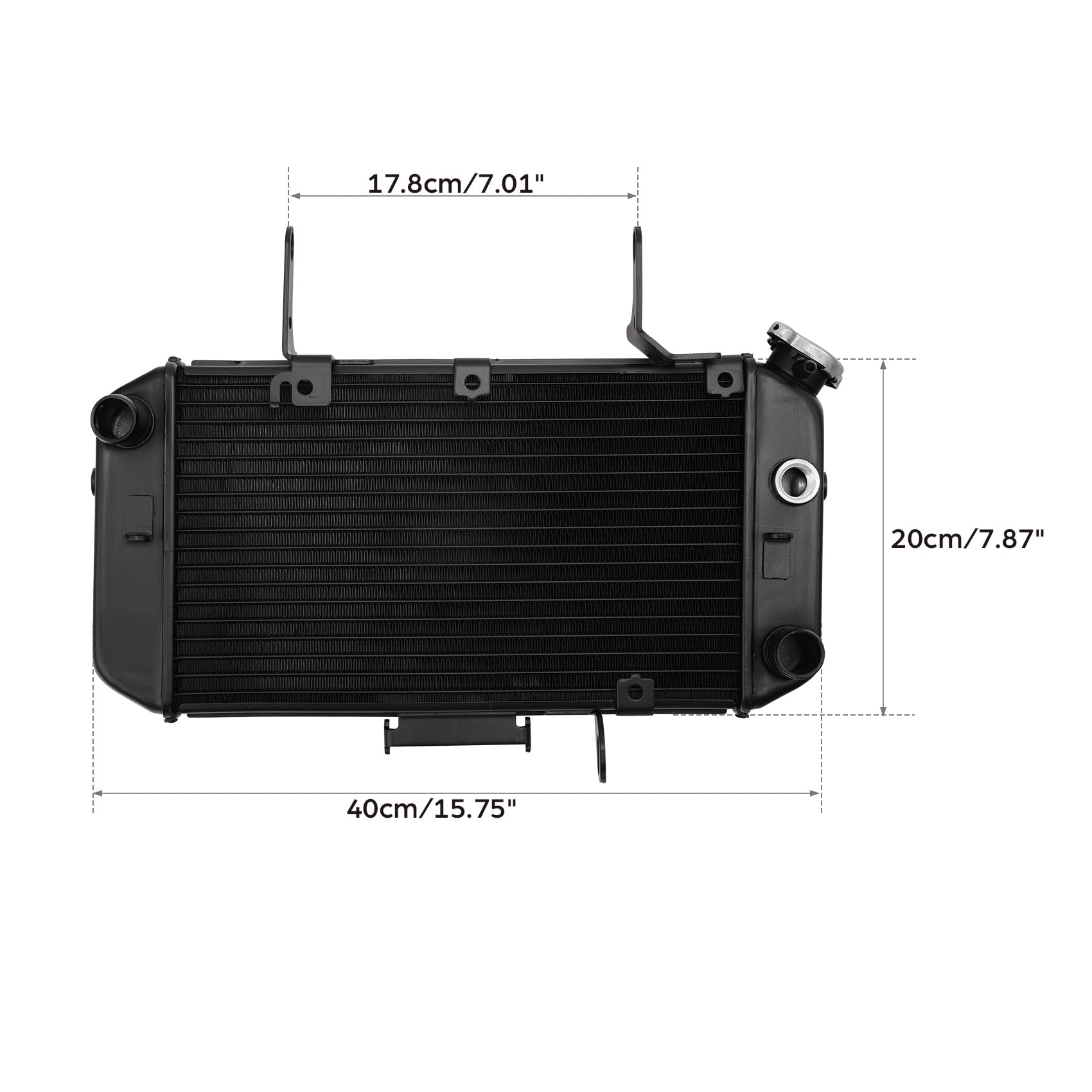 SLMOTO Black Motorcycle Replacement Radiator Water Cooler Cooling Fit For SUZUKI DL650 DL 650 V-Strom 2004 2005 2006 2007 2008 2009 2010 2011