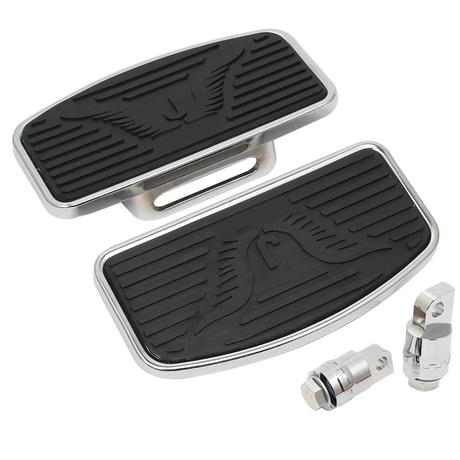 Repose-Pieds Réglable pour Moto Harley Dyna Electra Glide noir en acier