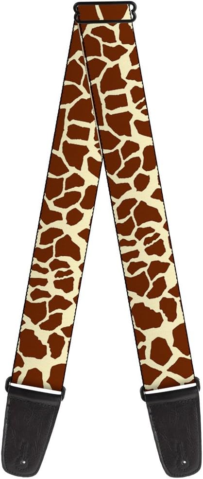 Buckle-Down Guitar Strap Giraffe Spots2 Cream Brown 2 Inches Wide (GS-W30794)