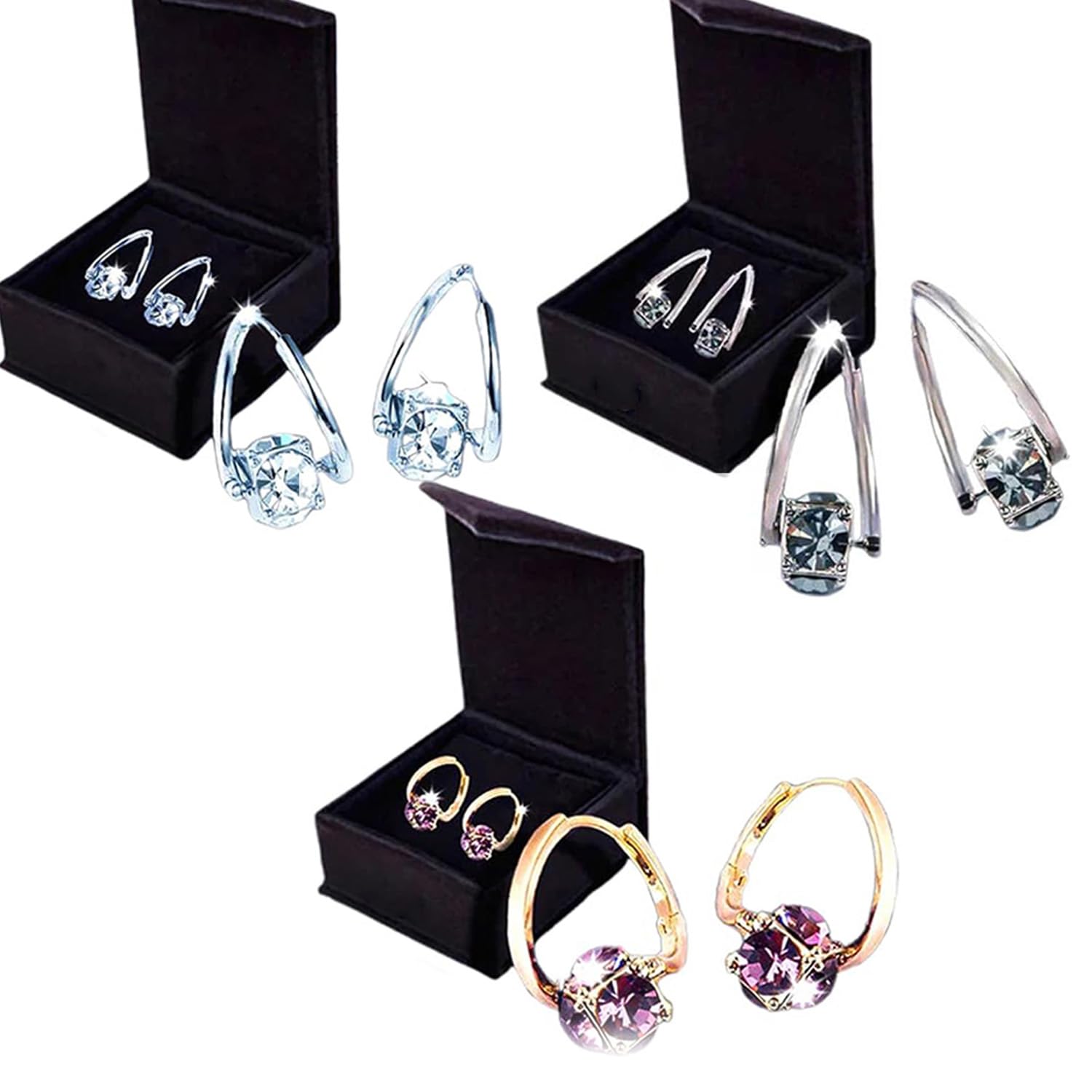 Pendientes de Germanio con Magnetoterapia para Mujer – Pendientes de Drenaje para la Pérdida de Peso, de Uso Diario