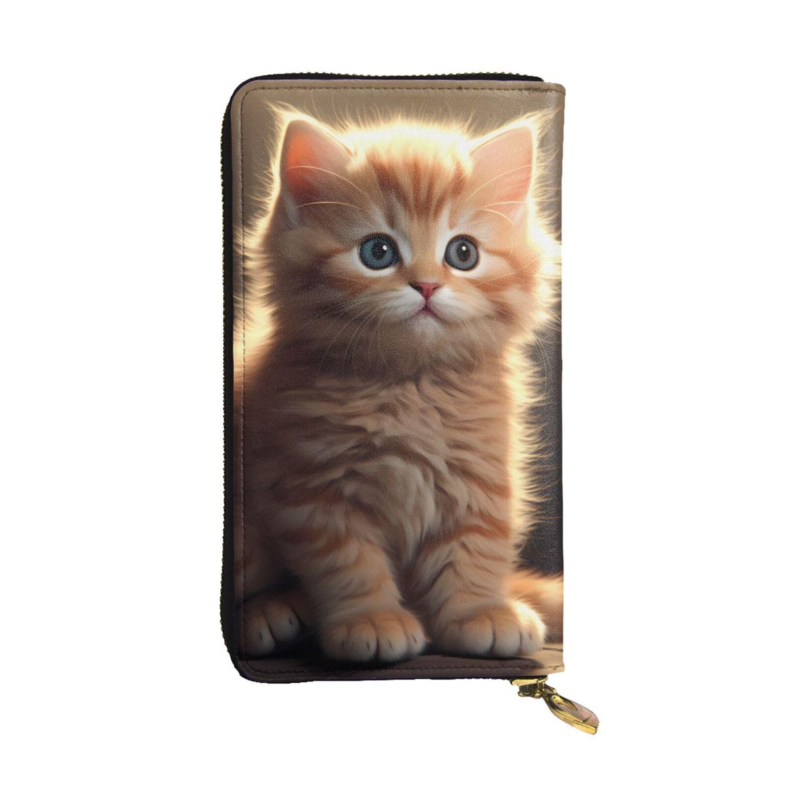 Portefeuille chat en cuir HYTTER pour femme : rangez cartes et monnaie avec style - 6