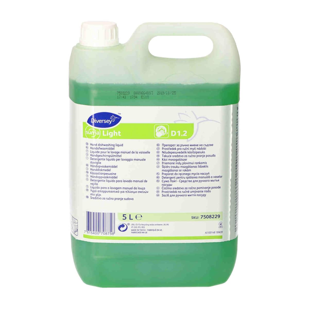 Suma Light D1.2 - Detergente Líquido Para El Lavado Manual De Vajilla
