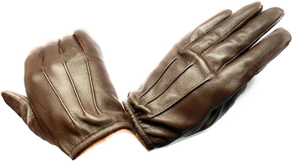 Men's Thin Unlined Police, Pilot, Search Soft Leather Gloves - Image 3