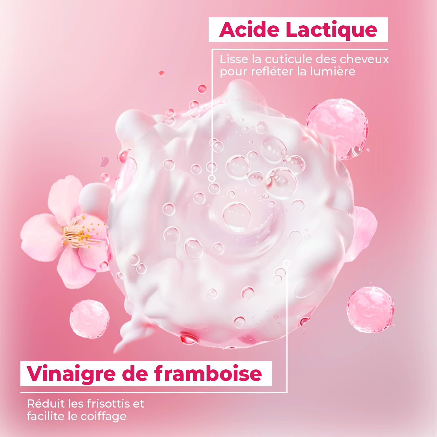 ENERGIE FRUIT Gloss Cherry - Masque 2 en 1 Après-Shampoing Brillance Intense sans silicone - Cheveux ternes en manque d'éclat - 200 ml
