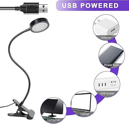 Miniatura 7 de Lámpara de curado de cuello de cisne con luz UV, luces UV de 5 W para curado de resina, lámpara ultravioleta USB de 4.9 ft, longitud de onda 395 nm,