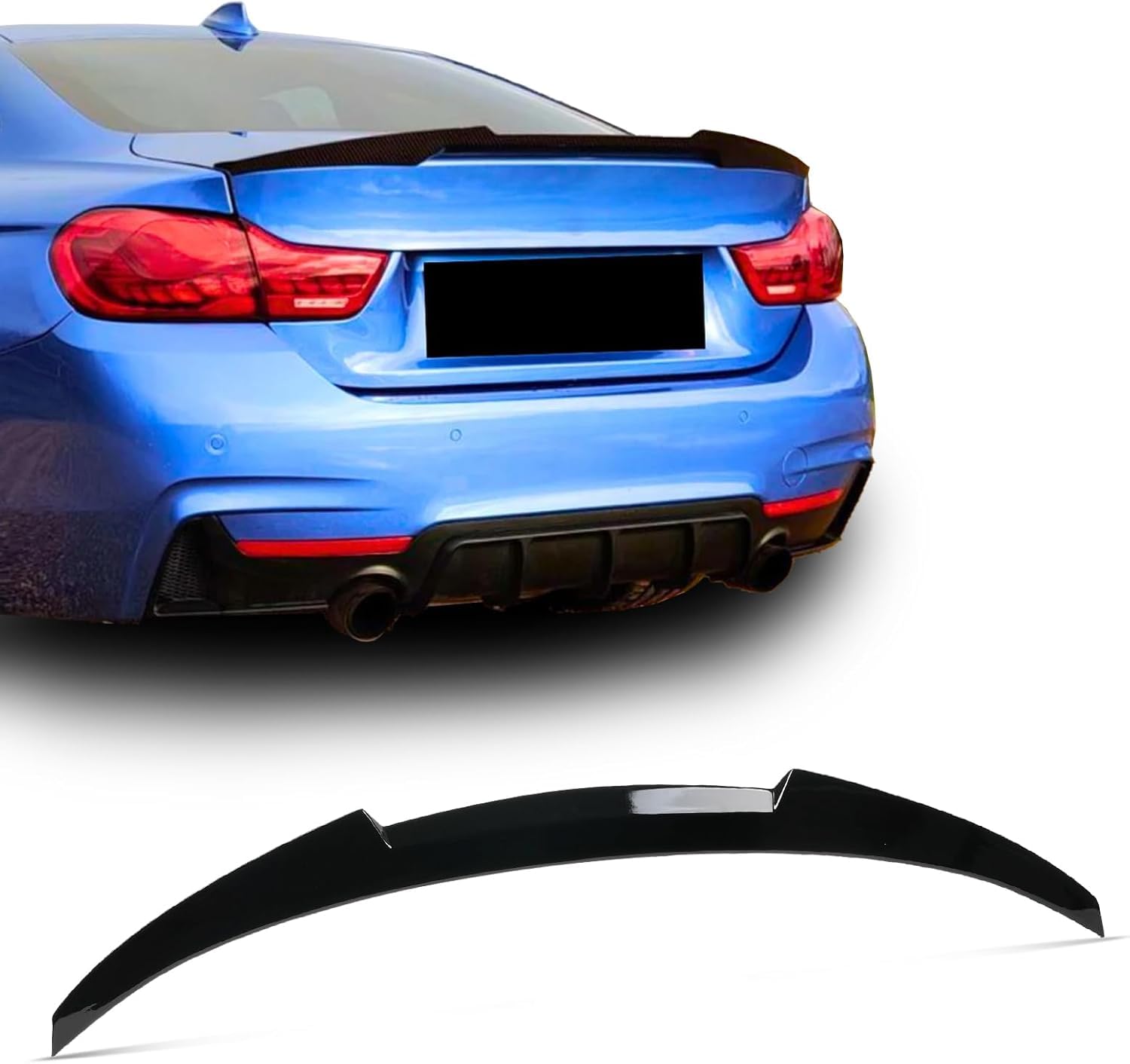 Alerón trasero negro brillante para BMW Serie 4 F36 de 4 puertas Gran Coupe 2014-2020, resistente al impacto, plástico ABS de alta resistencia, alerón de maletero (estilo M4)