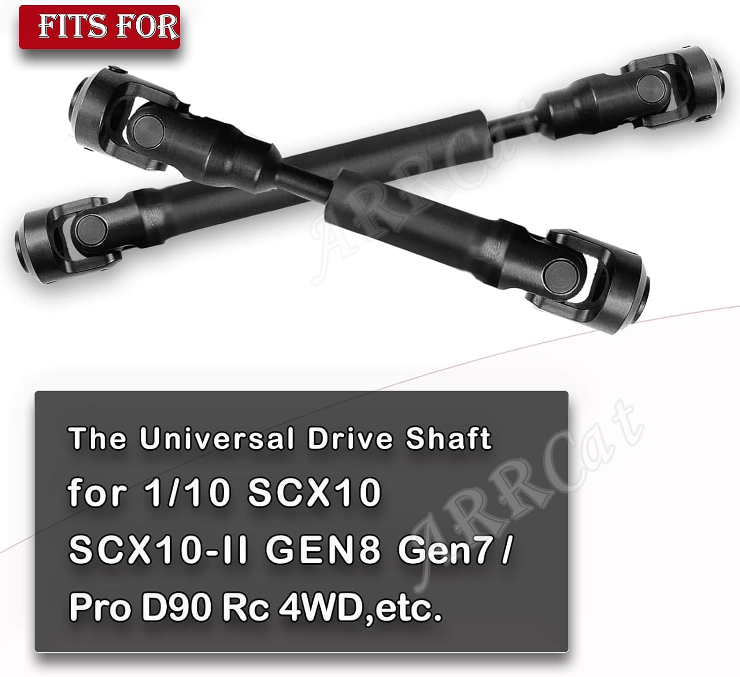 2PCS 87-120MM Universal Drive Shaft RC Upgrades for 1/10 SCX10 SCX10-II D90 Gen7 /Pro Rc 4WD GEN8 RC Crawler,RC Upgrade Parts Hop-Ups,Steel Full Metal Drive Shaft,Black (87-120 MM,2PCS)