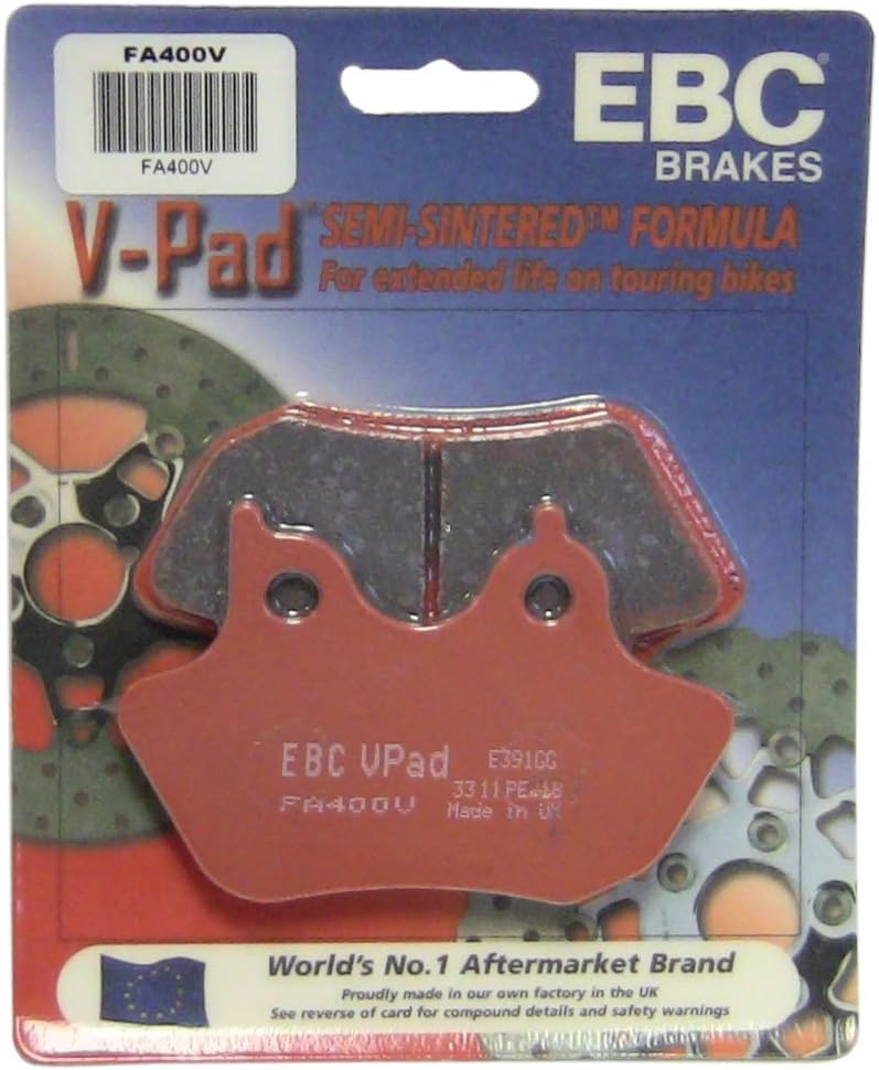 EBC Brakes FA400V Semi Sintered Disc Brake Pad, Black, One-Size