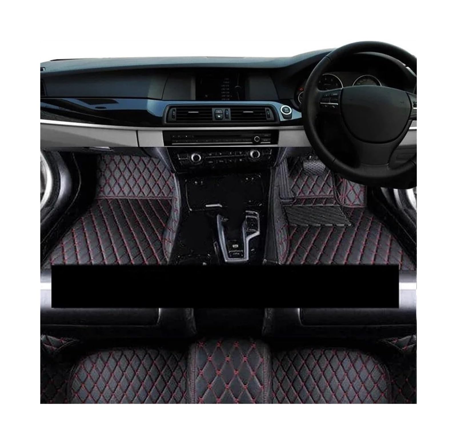 Tapis de sol voiture en cuir pour Mitsubishi Outlander PHEV GN 2022-2023 RHD 5 places noir rouge