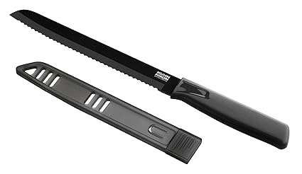 Kuhn Rikon Colori Blister Pack Bread Knife, 7-Inch, Black