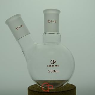 24/40 Glass two Necks Round Bottom Boiling Flask 250mL