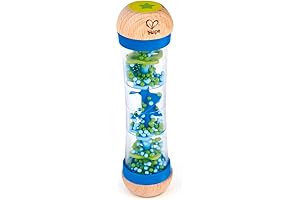 Hape Sensory Tubes for Babies - Beaded Raindrops Musical Shake & Rattle Rainmaker Toy