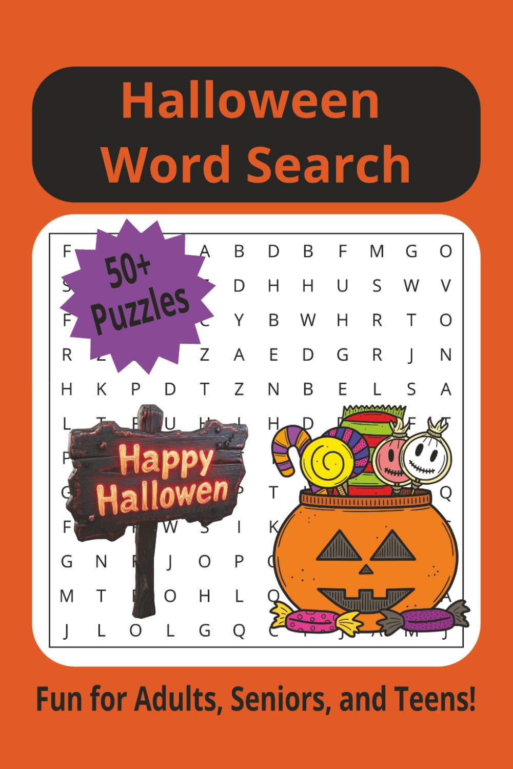 Halloween Word Search: Halloween Word Search Puzzle Book for Adults, Seniors and Teens | Large Print | Halloween Themed Word Find Activity Book