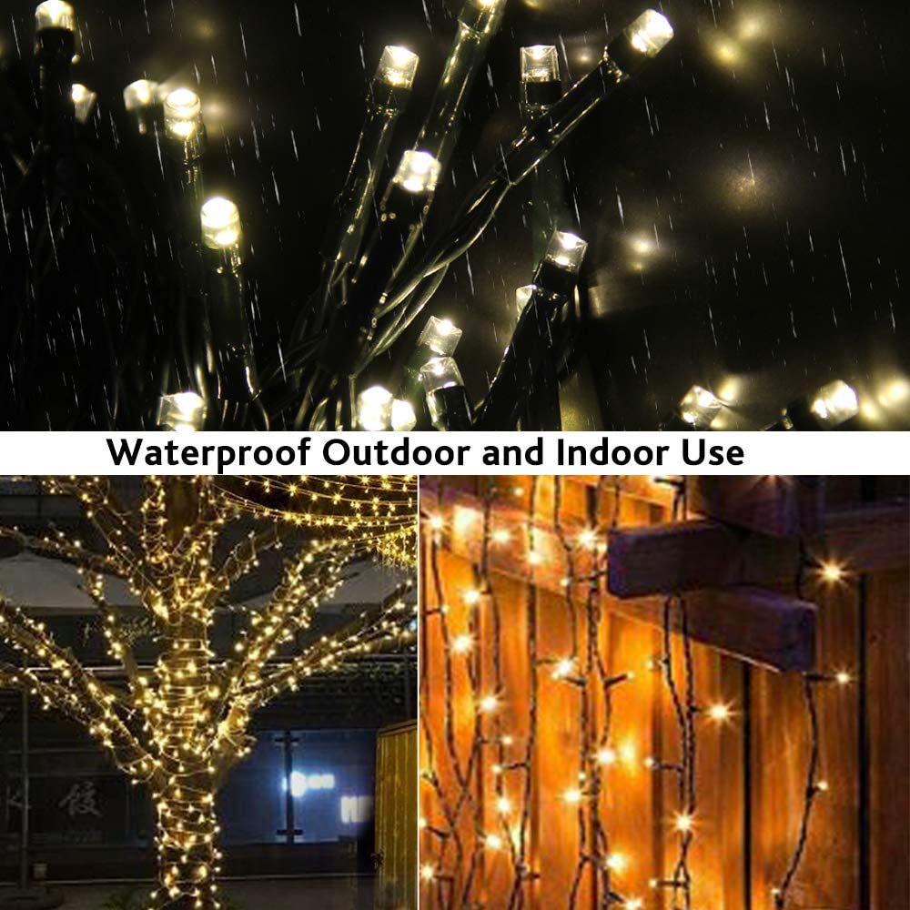 ConnectPro MV001 White Outdoor LED String Lights Connectable Black Rubber Cable atelieryuwa