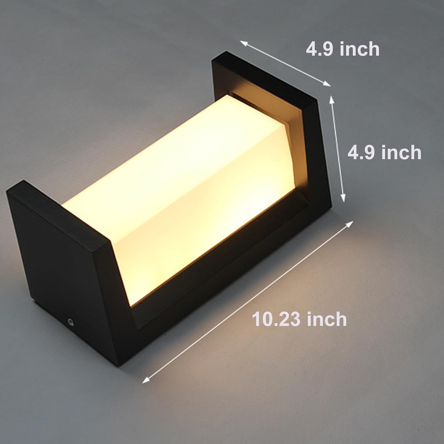 iKenta Modern Outdoor Wall Lights 18W 3500K Metal Exterior Light Fixtures Outdoor Wall Sconce IP65 Waterproof Porch Light Wired Wall Mount Lights for Garage, Ntryway, Porch, Doorway, Garden