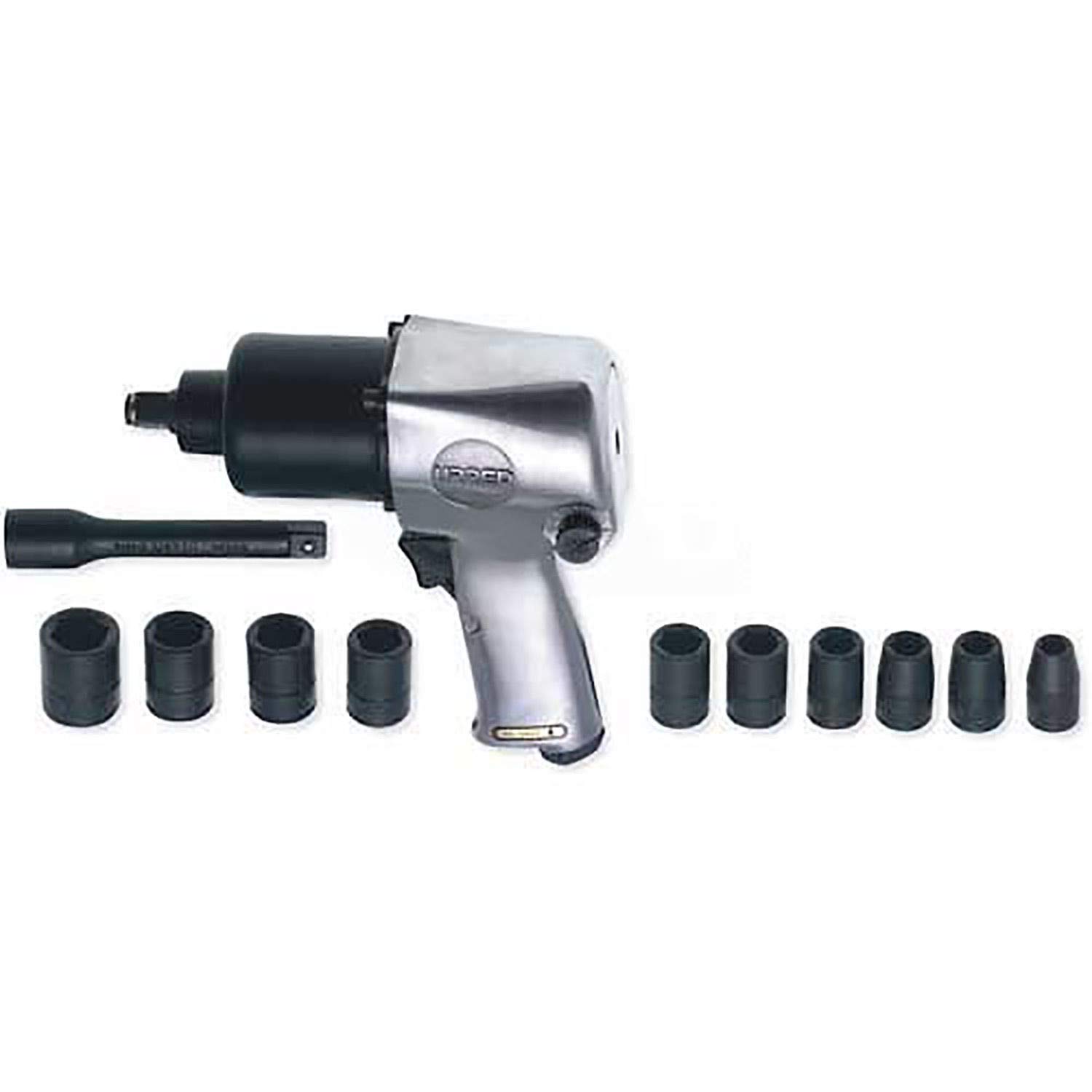 Urrea UP731KM - Set di pistola pneumatica da 1/2", 12 pezzi, metrico