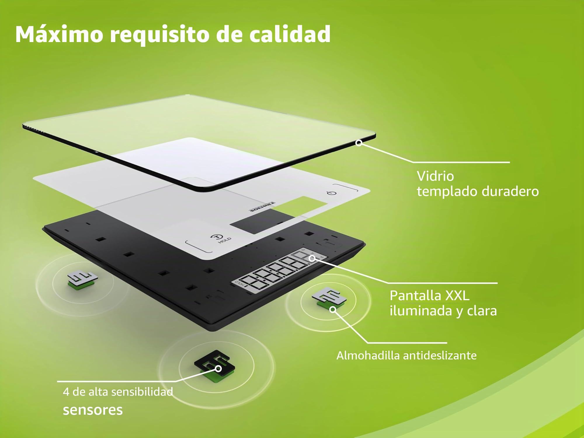 Soehnle Báscula de cocina Page Profi 300, peso digital blanco con función Sensor Touch, balanza electrónica hasta 20 kg (precisión de 1 g)