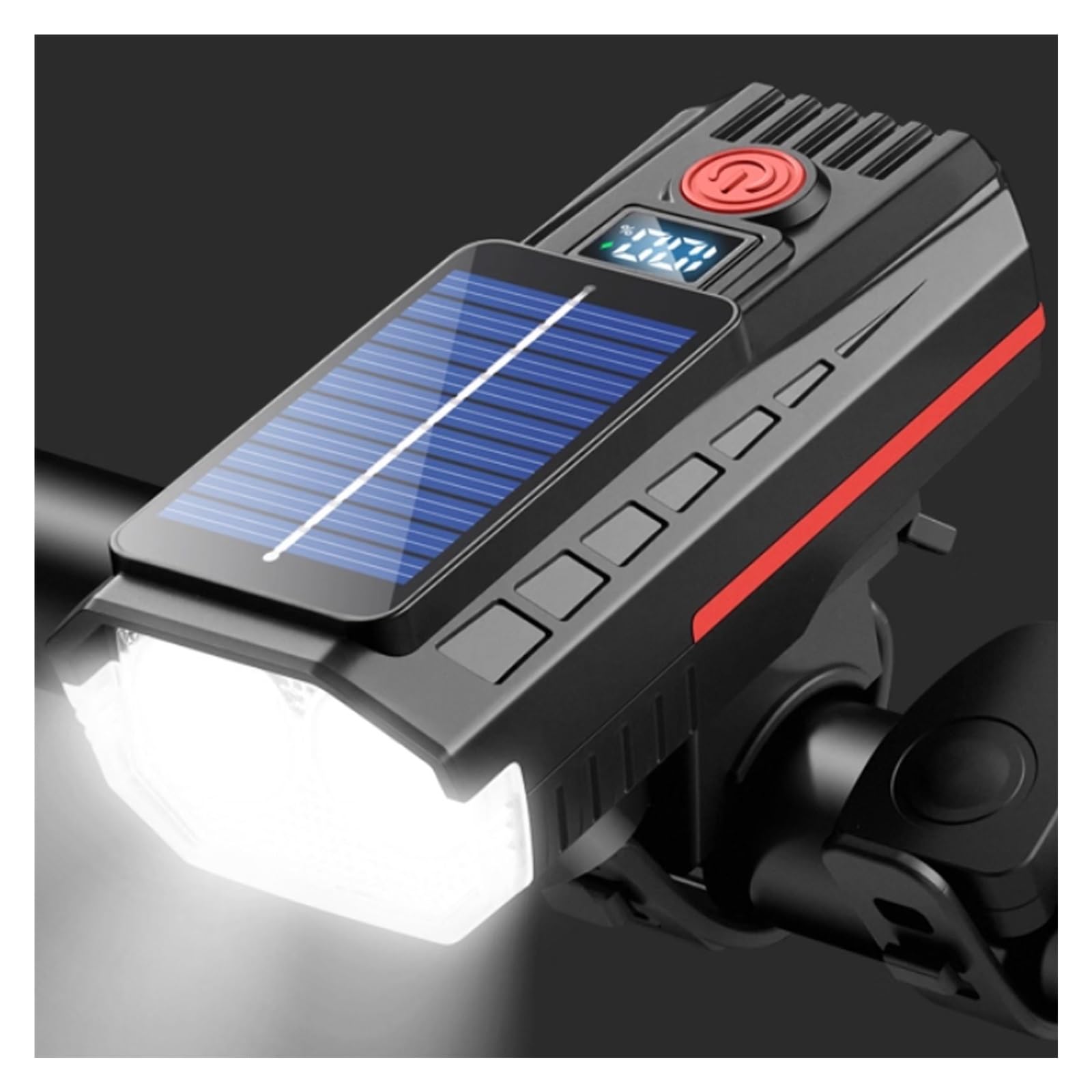 Compacto Timbre de Bicicleta de plástico, Faro for Bicicleta de montaña, bocina for conducción Nocturna, Timbre Recargable súper Fuerte, Equipo de Ciclismo fácil de Instalar