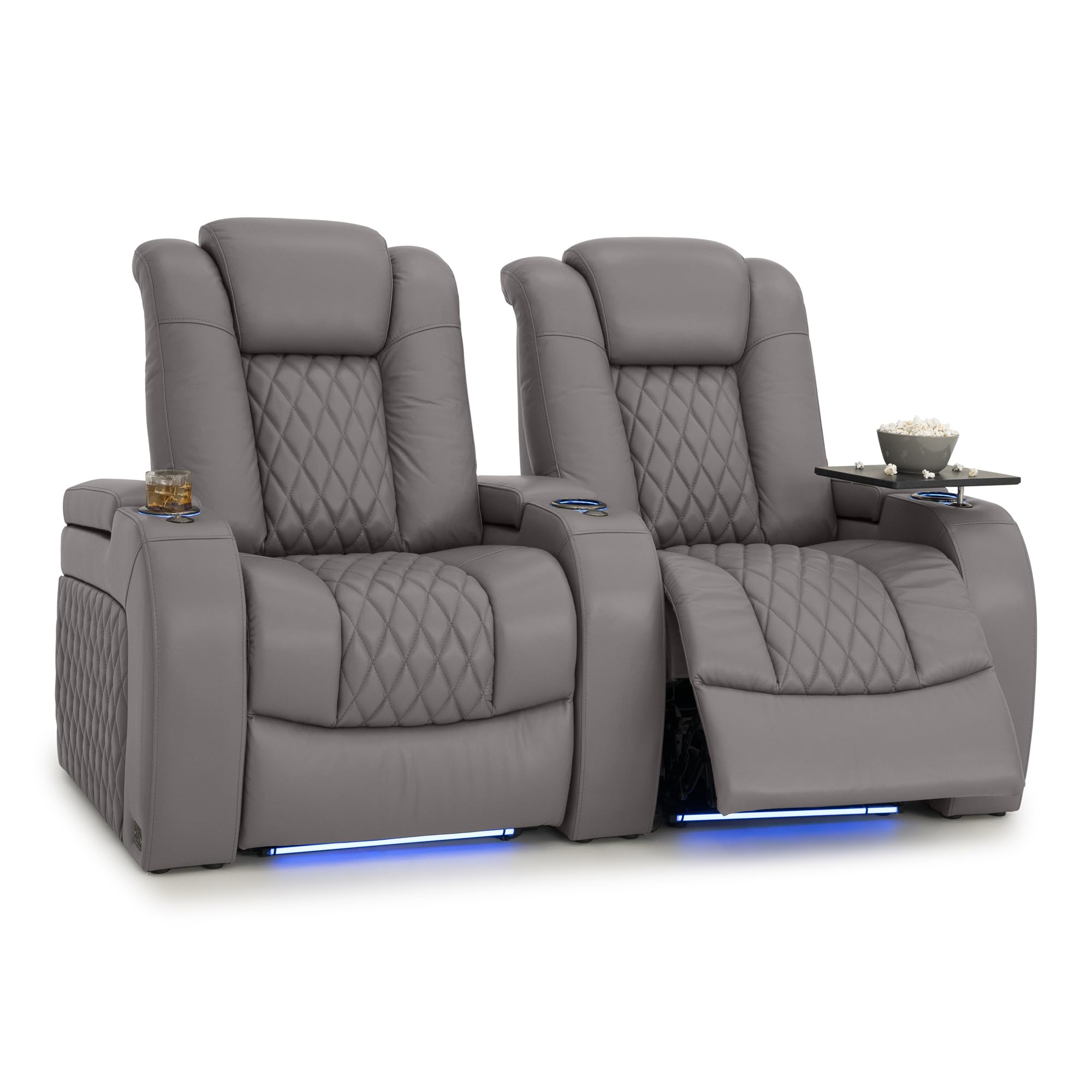 Seatcraft Diamante Home Theater Seating Gray Row of 2