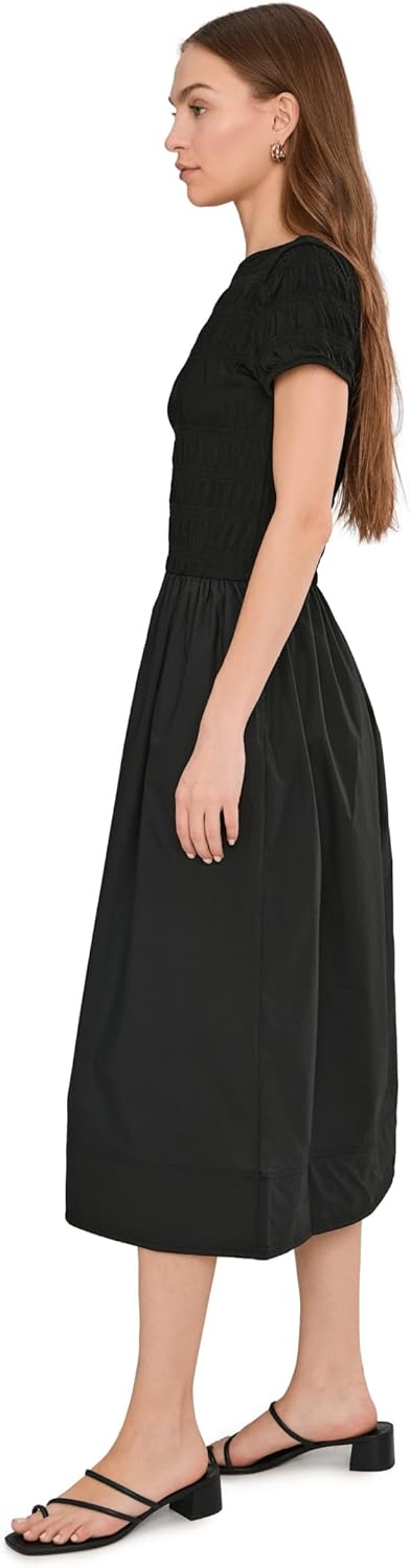 Madewell Women's Smocked Boatneck Midi Dress