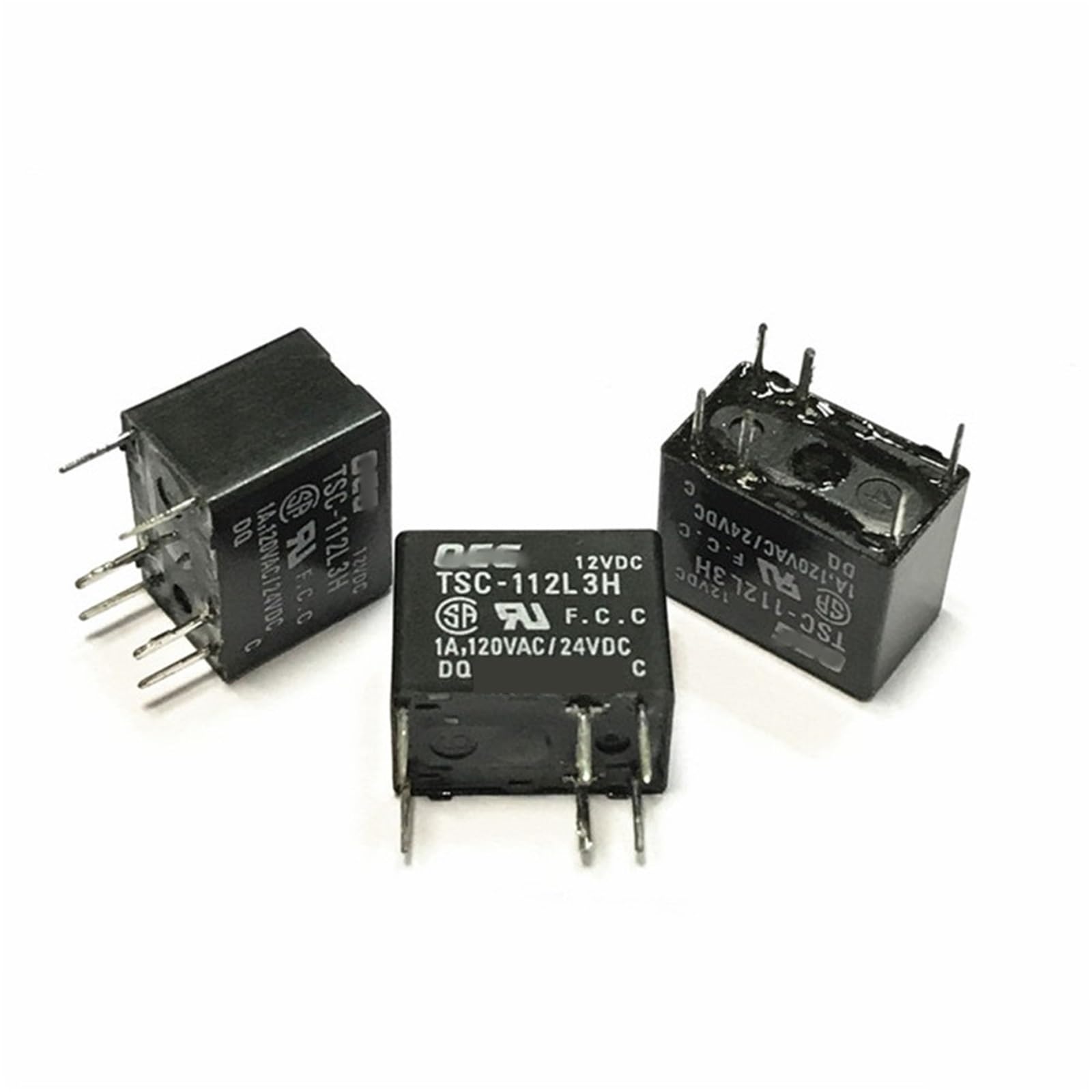 Relais TSC-112L3H 12V 1A 6 broches miniature pour circuit imprimé, lot de 2 pièces - 2