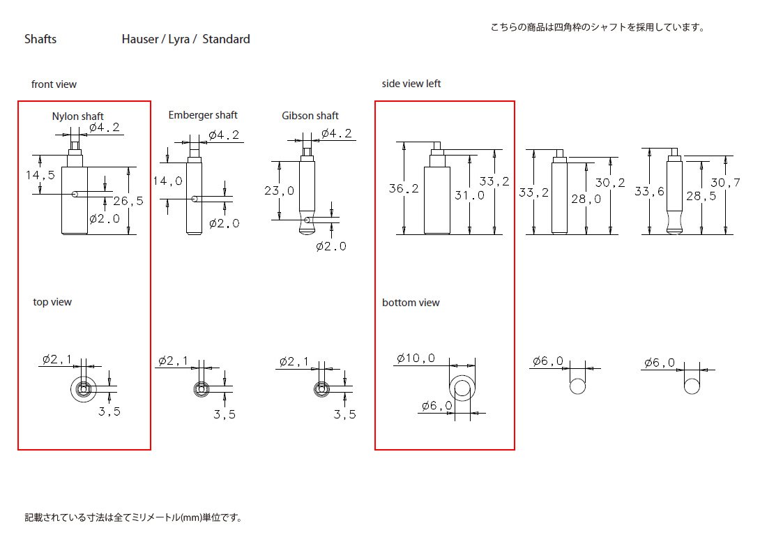 Schaller LGO 1 553 Classical Guitar Machine Head Lyra - Gold