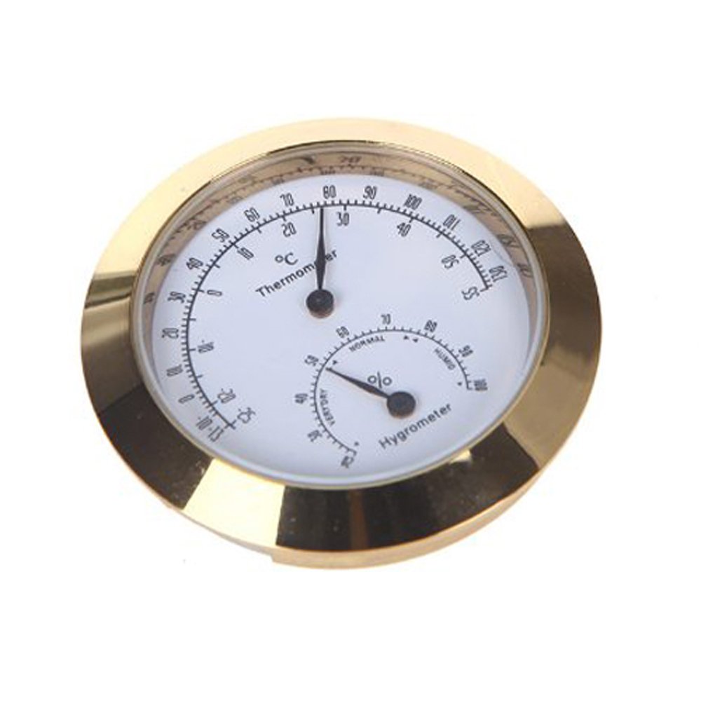 Generic JEYL 2X Copper+Zinc Alloy Guitar Violin Hygrometer Moisture