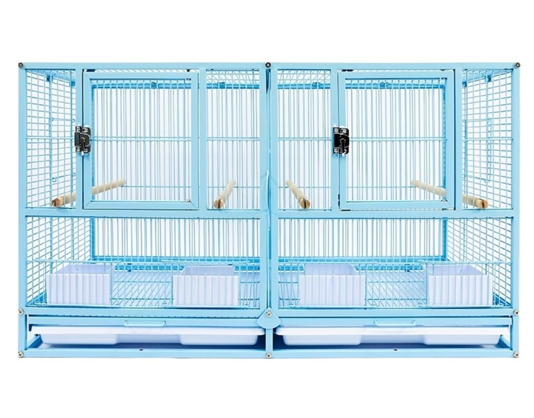Klatka Na Ptaki Dla Ptaków Kanarków Klatki Dla Ptaków Z Kutego Żelaza Dolną Tacą Klatka Papug Gołąbków(Blue)