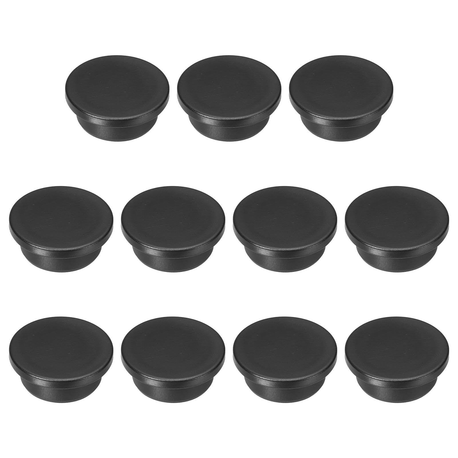 sourcing map 11pcs T-Shaped Silicone Plugs 28mm 1-3/32 Inch Dia Snap in Plug Hole Seal Cover Round Rubber Stopper for 27-28mm Holes Kitchen Rubber Bulkheads Waterproof Sealing, Black — image 1