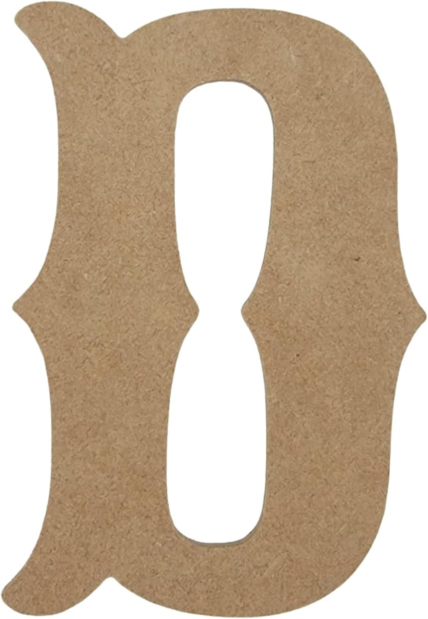 30" Wooden Carnival Letter D Unfinished, Circus Font, Craft Cutout on 1-4" MDF