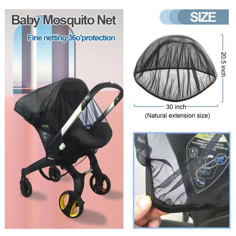 Miniatura 4 de Mosquitera para asientos de automóvil de bebé, mosquitera para asientos de automóvil infantiles, cochecito y moisés, portátil, duradera, red de