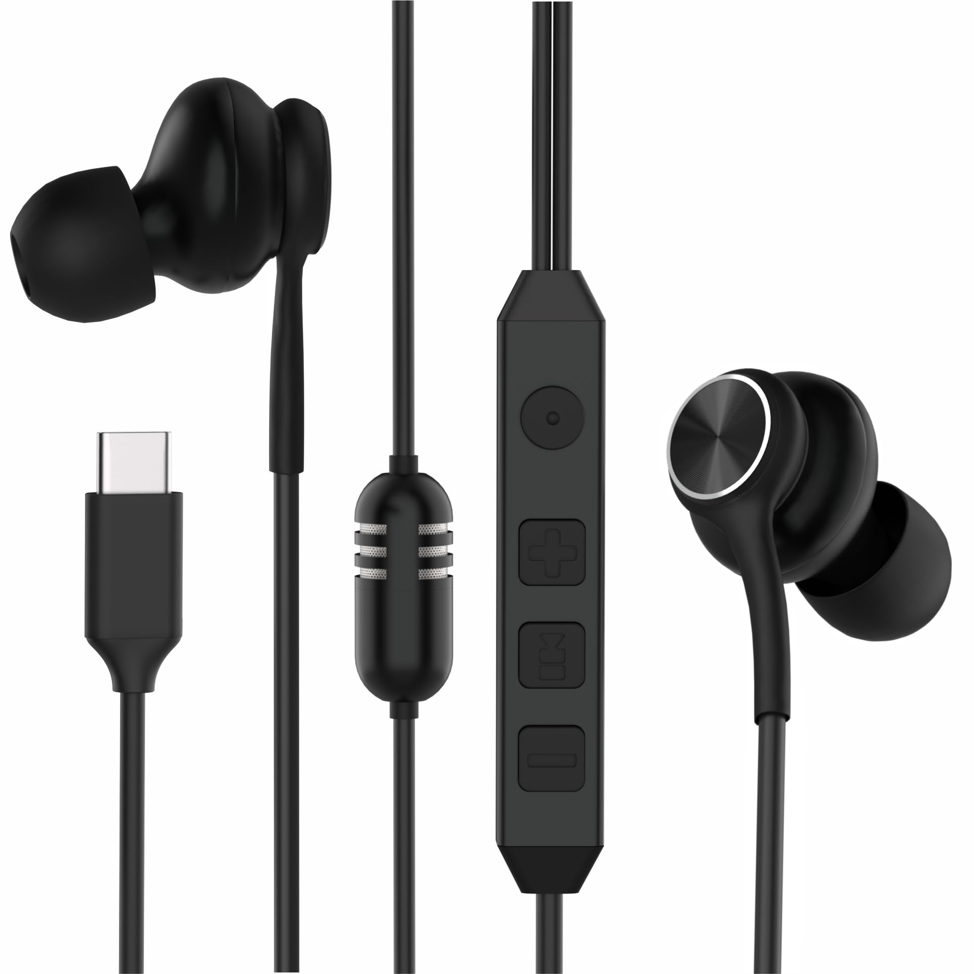 Écouteurs intra-auriculaires USB-C filaires, avec carte son professionnelle, audio 5 modes, jeu à faible latence, amélioration vocale KTV, pour iPhone 15/16/17, pour Samsung S25/S24/S23/S22
