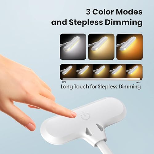 Miniatura 3 de AXX Luz de libro recargable con clip, luz de lectura para niños para cama, luz de libro para leer en la cama por la noche, LED suave horizontal,
