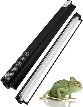 Ycxydr 8W T5 HO UVB Reptile Light Fixture Kit, Terrarium Hood Light with Reptile Light Desert UVB 5.0 Fluorescent Tube,Terrarium Hood Light Suitable