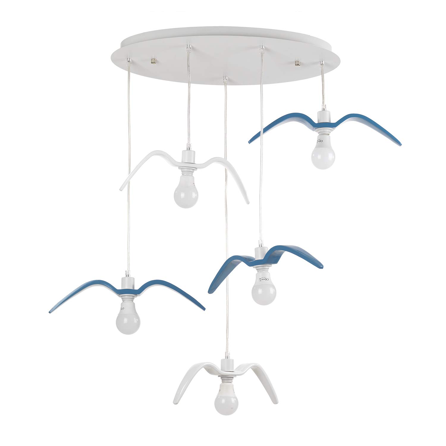 Onli Bianco, Azzurro - Lámpara De Techo, Blanco, Azul