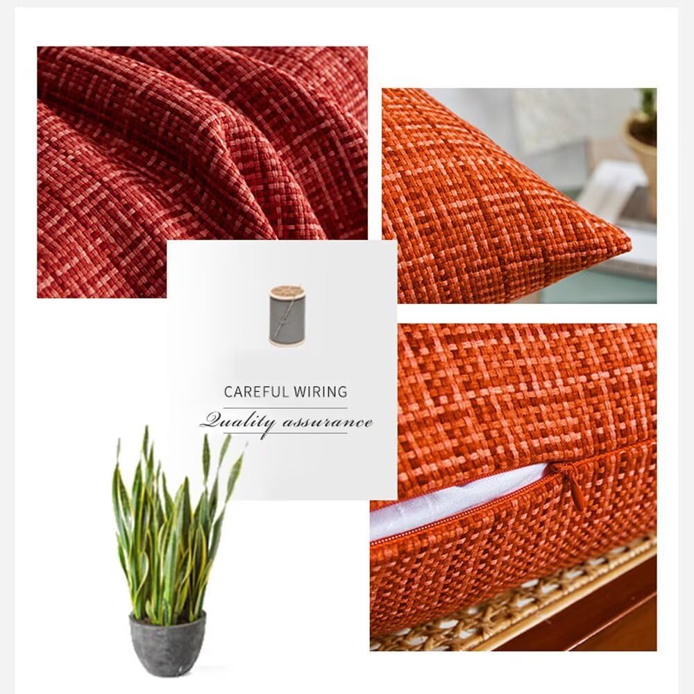 Juego de 2 fundas de almohada decorativas impermeables para exteriores, 45 x 45 cm, textura tejida, fundas de cojín de lino para sofá, jardín, patio, sofá, banco, decoración de sala de estar
