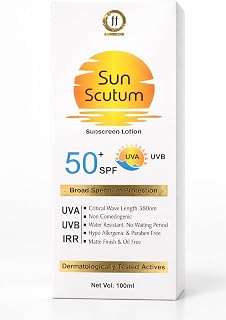 Sun Scutum Sunscreen Lotion SPF 50+ PA+++ | Broad Spectrum UVA UVB Protection | 100ml Price In India