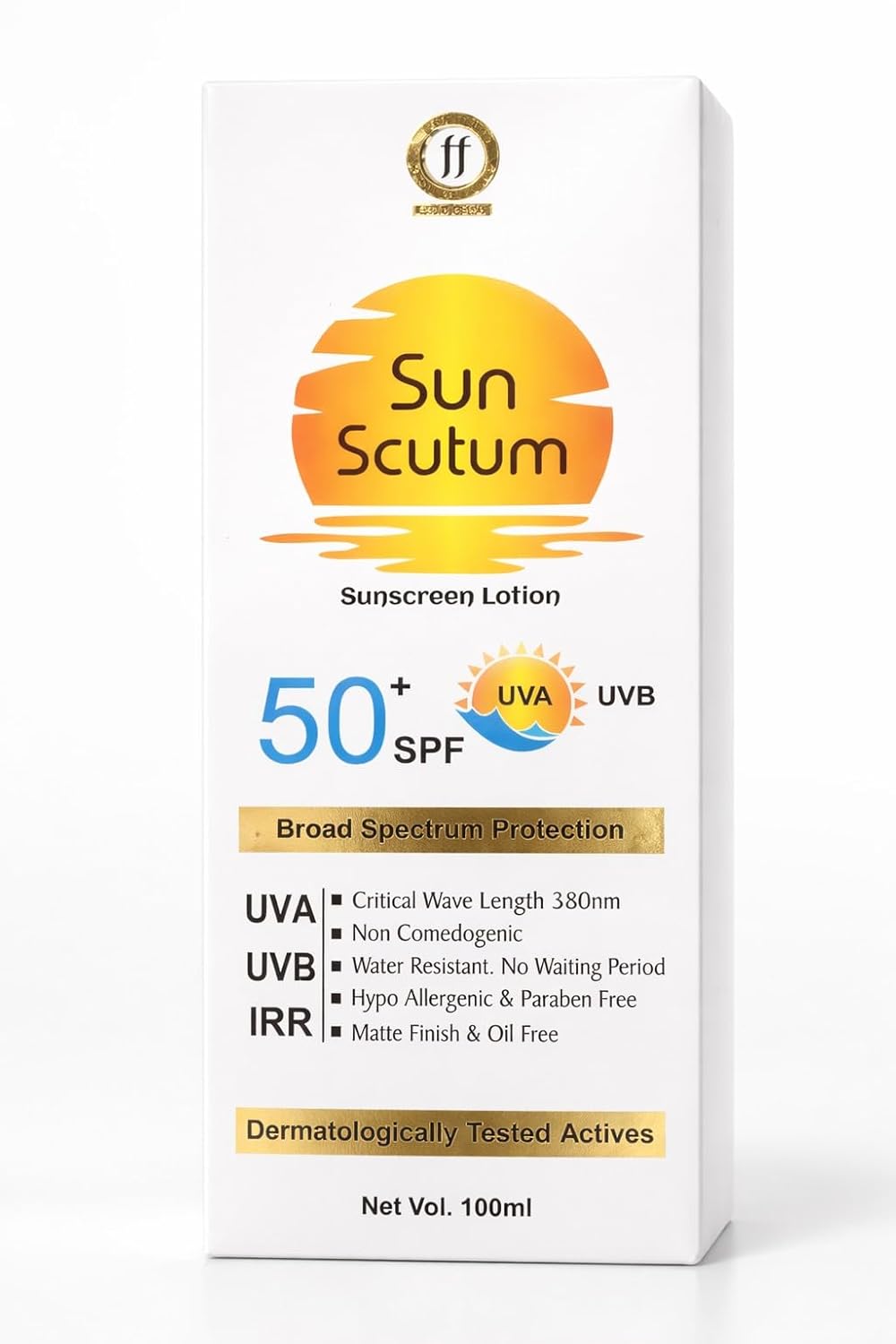 Sun Scutum Sunscreen Lotion SPF 50+ PA+++ | Broad Spectrum UVA UVB Protection | 100ml