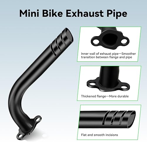 Miniatura 2 de Kit de tubo de escape de cabezal mejorado para Predator 212cc 196cc 6.5HP GX160 GX200 Coleman Mini Bike BT200X CT200U CT200U-EX KT196 Go Kart Baja