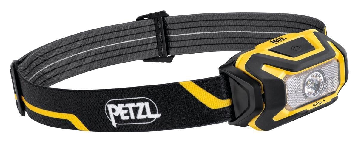 PETZL ARIA 1 Stirnlampe - Schwarz/Gelb (450 lm) [New Gen]