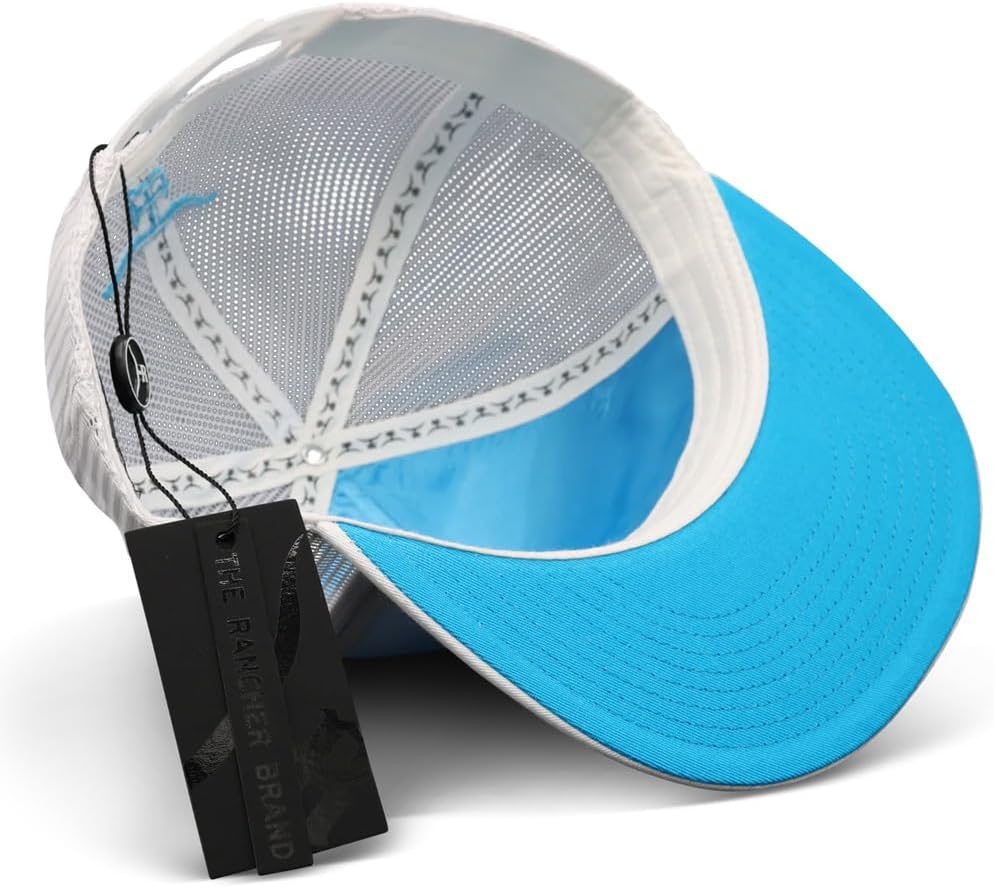 The Rancher Hat Co. Feathered Outlaw Trucker Hat - High Profile Snapback Western Cap, Adjustable Hat for Men & Women