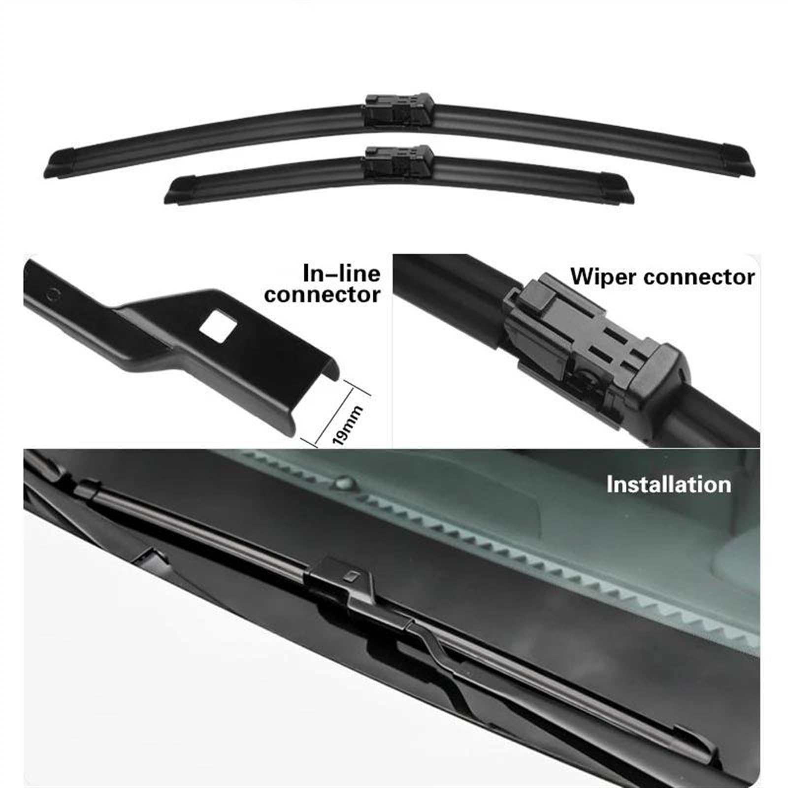 Accessori Auto Tergicristallo Spazzole Tergicristallo Anteriori Parabrezza Spazzole Per Vetri Per Peugeot 208 2012-2018