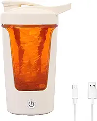Coqueteleira de proteína, misturador portátil recarregável de 335 g para shakes de proteína, pacote de garrafa de coqueteleira, copo misturador, xícara de café automática com cabo de carregamento para