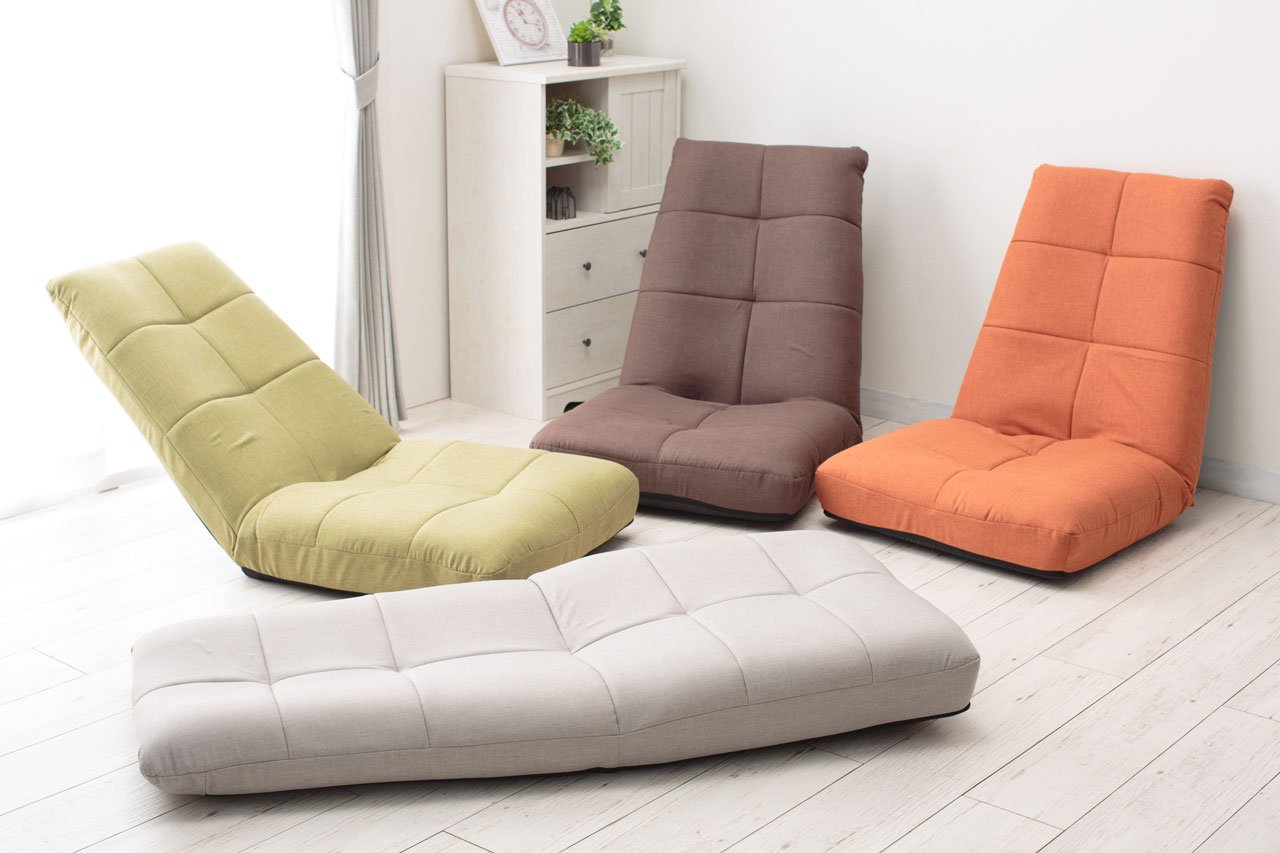 お尻に優しい☆ワイドバケット☆フロアチェア☆シンプル