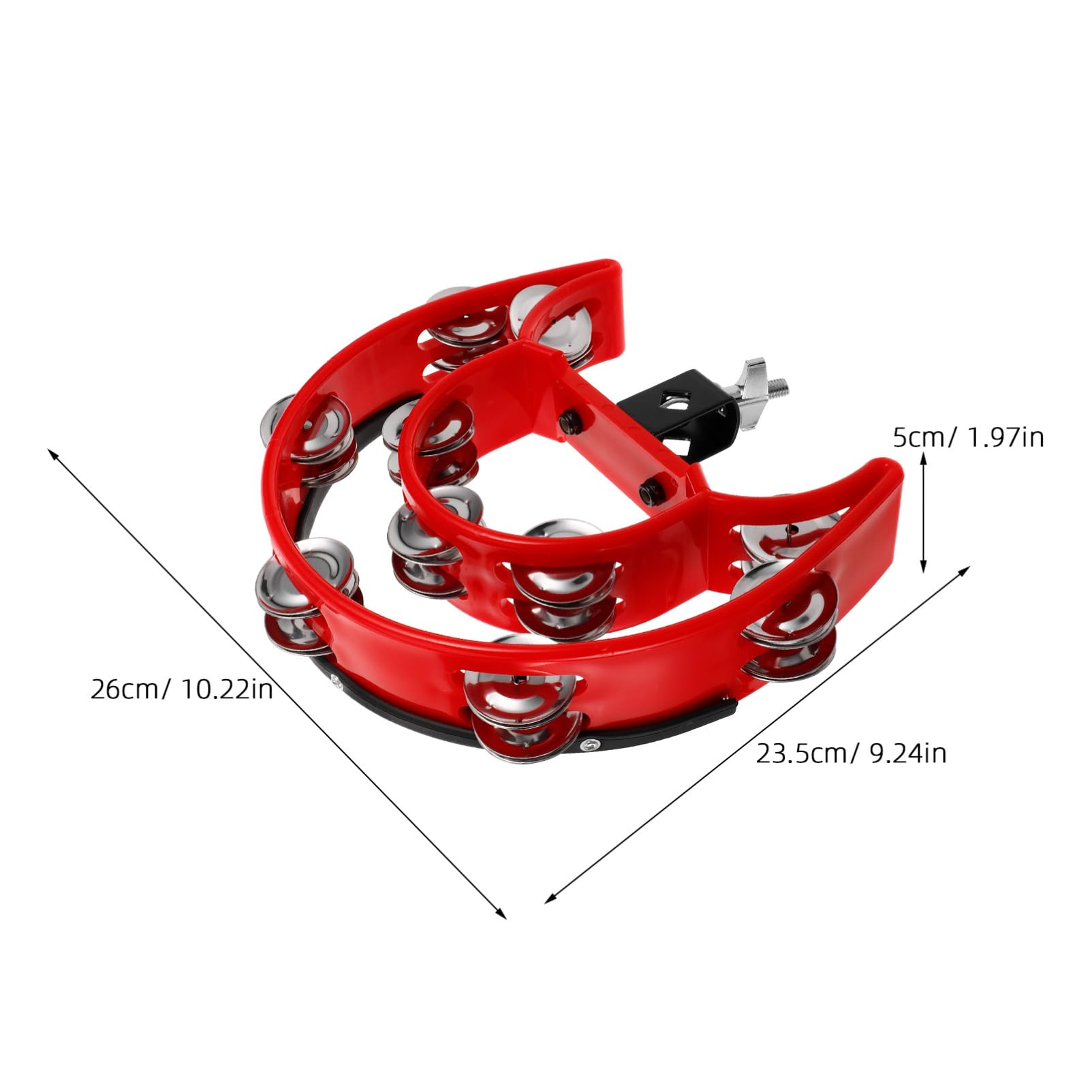 ifundom Beginner Tambourine for Drums Quick Response Metal Jingles for Drum Supplies